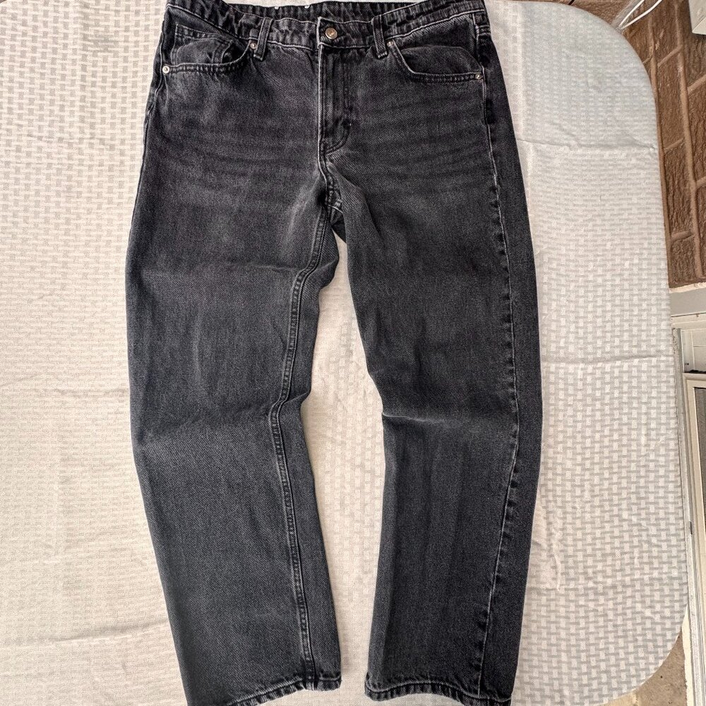 Black Straight Regular Fit H and M Jeans